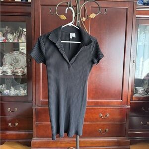 🖤Black Collard Short Sleeved Mini H&M Dress🖤